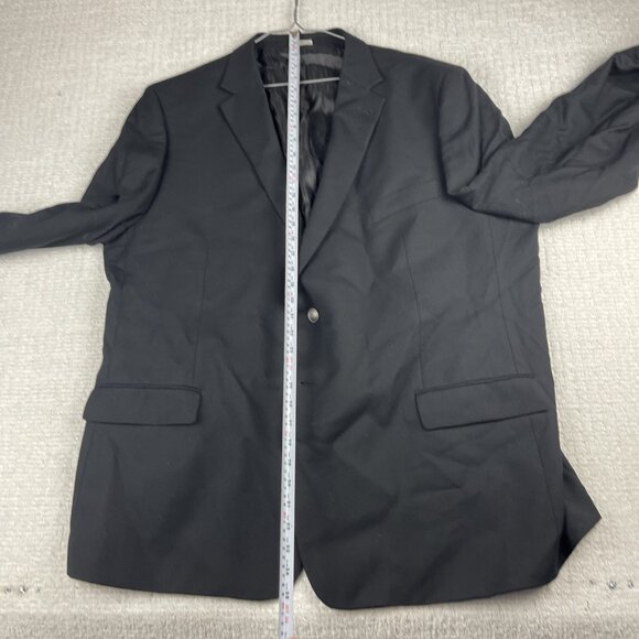 Joseph Abboud Blazer Men 54R Black Flannel Super 110 Reda Italy Wool read* - Picture 13 of 16